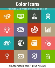 Marketing vector icons for user interface design