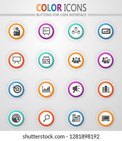 Marketing vector icons for user interface design