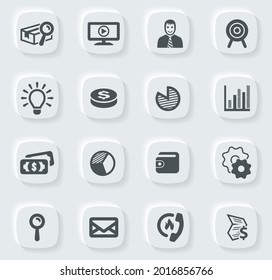 Marketing vector icons for user interface design