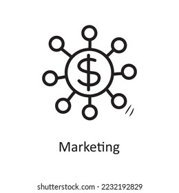 Marketing vector outline Icon Design illustration. Business Symbol on White background EPS 10 File