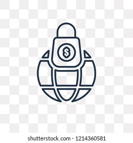 Marketing vector outline icon isolated on transparent background, high quality linear Marketing transparency concept can be used web and mobile