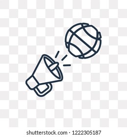 Marketing vector outline icon isolated on transparent background, high quality linear Marketing transparency concept can be used web and mobile