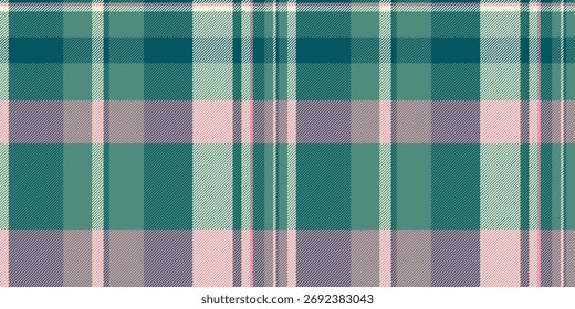 Verificação de textura de vetor de marketing, fundo sem emenda de tecido de convite. 40s padrão de tartã têxtil xadrez na paleta de cores azul-petróleo e ciano.