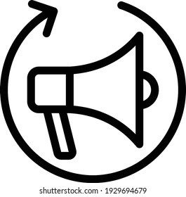 icono de línea delgada vector de marketing