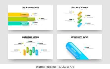 Visualización de marketing 3 4 5 1 Diagrama de elementos Paquete de Plantilla de presentación de diapositivas. Propuesta de la empresa Tres Cuatro Cinco Una Opción Infografía Presentación Diseño Conjunto de Ilustraciones vectoriales.