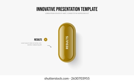 Marketing Visualization One Step Diagram Frame Design. Investor Portfolio Slide Layout Vector Illustration. Professional Report 1 Option Infographic Presentation Template.