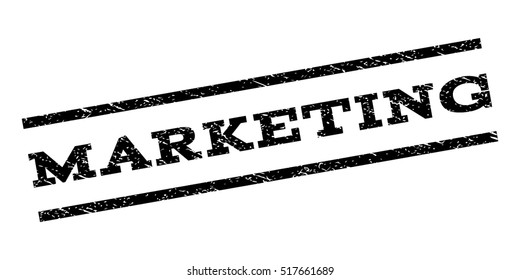 Marketing watermark stamp. Text tag between parallel lines with grunge design style. Rubber seal stamp with dust texture. Vector black color ink imprint on a white background.