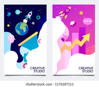 Marketing Web Banner. Modern vector illustration concepts. 