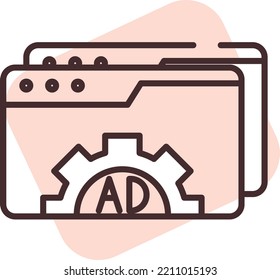 Marketing Web Dashboard, Illustration, Vector On White Background.