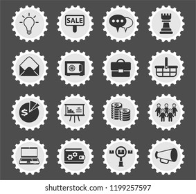marketing web icons stylized postage stamp for user interface design