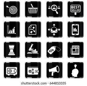 marketing web icons for user interface design