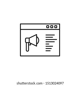 Marketing, website, communication icon. Element of communication thin line icon