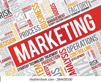 Marketing Word Cloud, Business Concept