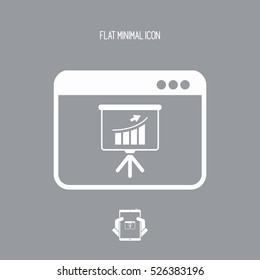 Marketng application - Vector flat minimal icon