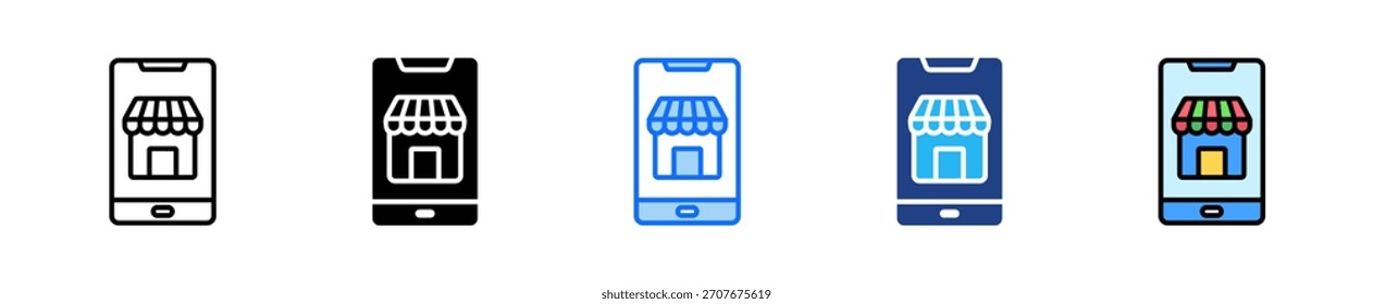 Marketplace App Icon Set Colección de Estilo Múltiple