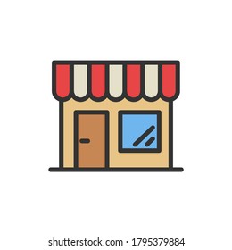 Marketplace icon. Color vector icon.