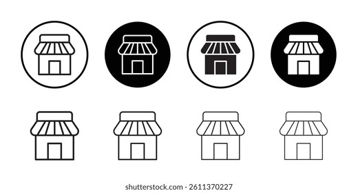 Marketplace icon Flat art illustration in outline