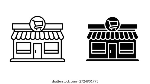 Design gráfico de ícones do Marketplace. Ilustrações de ícone de vetor