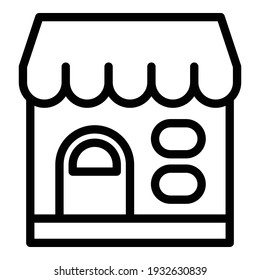 Marketplace icon. Outline marketplace vector icon for web design isolated on white background