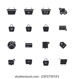 Marketplace icon set vector illustration