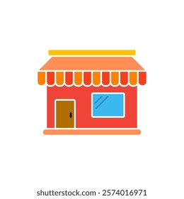 marketplace icon, simple flat style, logo sign symbol vector illustration pictogram, isolated on white for mobile app