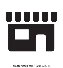 Marketplace icon vector design template in black color isolated sign on white background