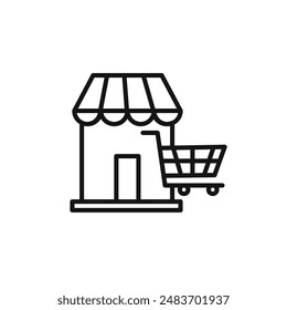 Marketplace icon vector set collection for web