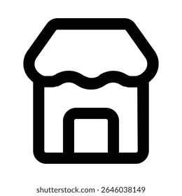marketplace line icon editable vektor