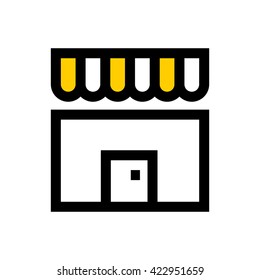 Marketplace line icon. Pixel perfect fully editable vector icon suitable for websites, info graphics and print media.