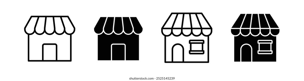 Marketplace vector vector filled and outlined iconss collection