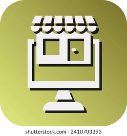 Marketplace Vector Glyph Gradient Background Icon For Personal And Commercial Use.
