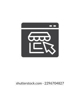 Marketplace vector icon. filled flat sign for mobile concept and web design. Online shop glyph icon. Symbol, logo illustration. Vector graphics