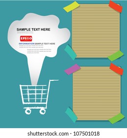 Marketting and blank paper,Vector