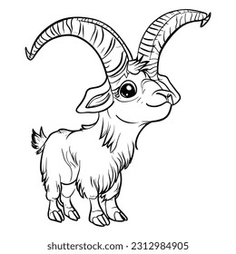 markhor coloring pages for kids