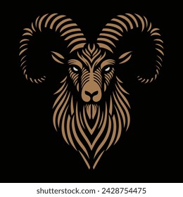 Markhor Logo _ Horn Face