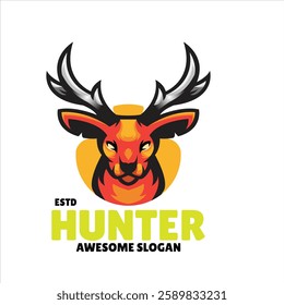 markhor logo desing for hunter