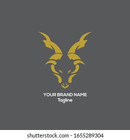 Logo del vector Markhor, Markhoor coopera con el diseño del logotipo de identidad 