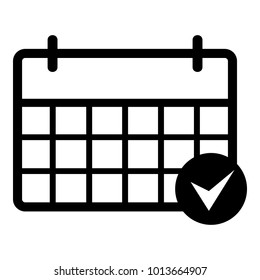 Marking calendar icon. Simple illustration of marking calendar vector icon for web