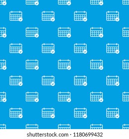 Marking calendar pattern vector seamless blue repeat for any use