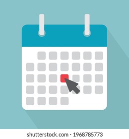 marking a date on the calendar, event reminder notification- vector illustration
