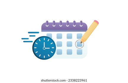 Marking day icon, calendar reservation linear sign.on white background.Vector Design Illustration.