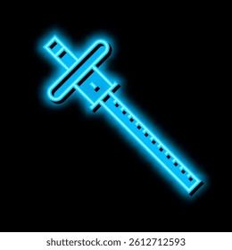 marking gauge carpenter accessory neon light sign vector. marking gauge carpenter accessory illustration