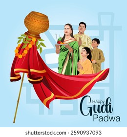 Marking Gudi Padwa with prayers A family in devotion a grand Gudi and festive energy bring in new beginnings success and blessings