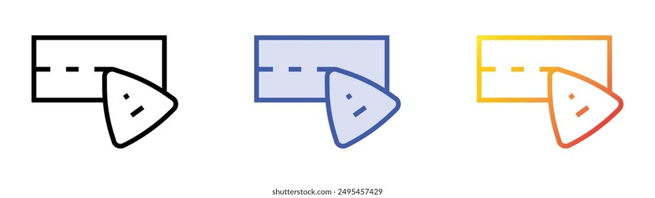 Marking icon. Linear, Blue Fill and Gradient Style Design Isolated On White Background