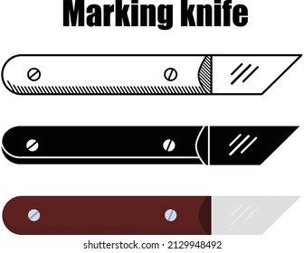 Marking knife or striking knife vector on white background. Marking Tool