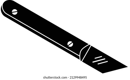 Markierungsmesser oder markierender Messervektor auf weißem Hintergrund. Markierungstool