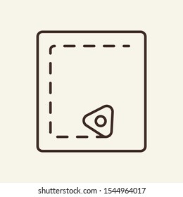 Marking on fabric line icon. Chalk, marking, fabric. Fashion industry concept. Vector illustration can be used for topics like business, fashion, marketing