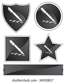 marking pen icon black