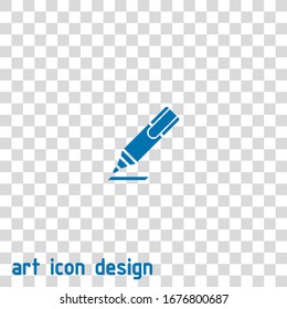 marcando el icono del vector del lápiz en fondo blanco