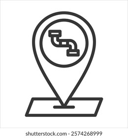 Marking Positions Icon Vector Illustration Outline